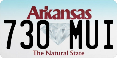 AR license plate 730MUI