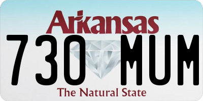 AR license plate 730MUM
