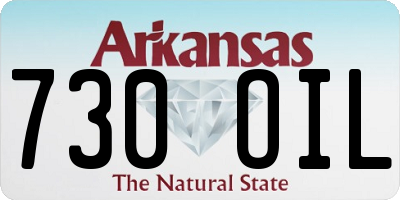 AR license plate 730OIL