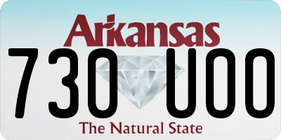 AR license plate 730UOO