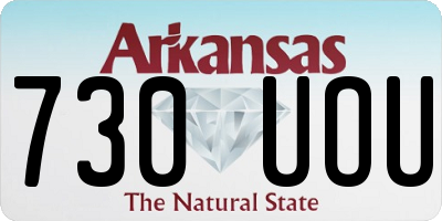 AR license plate 730UOU