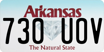 AR license plate 730UOV