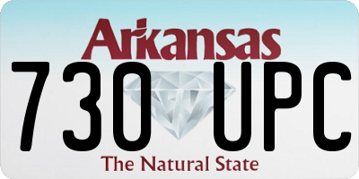 AR license plate 730UPC