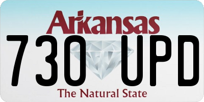 AR license plate 730UPD