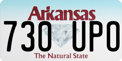 AR license plate 730UPO