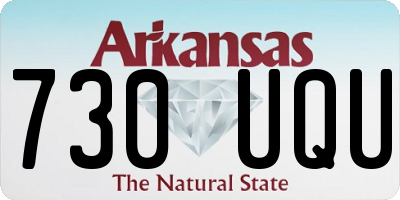 AR license plate 730UQU