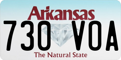 AR license plate 730VOA