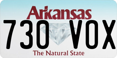 AR license plate 730VOX