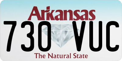 AR license plate 730VUC