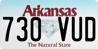 AR license plate 730VUD