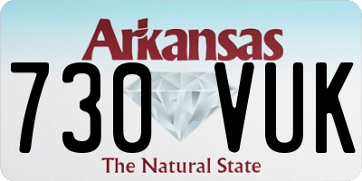 AR license plate 730VUK