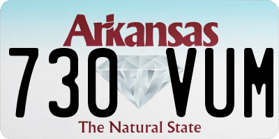 AR license plate 730VUM