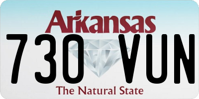 AR license plate 730VUN