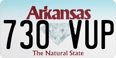 AR license plate 730VUP