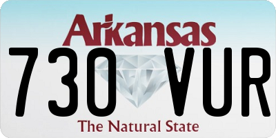 AR license plate 730VUR