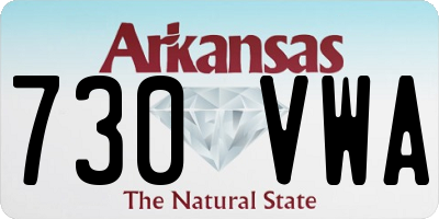 AR license plate 730VWA