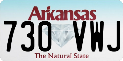 AR license plate 730VWJ