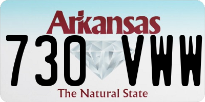 AR license plate 730VWW