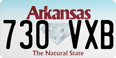AR license plate 730VXB