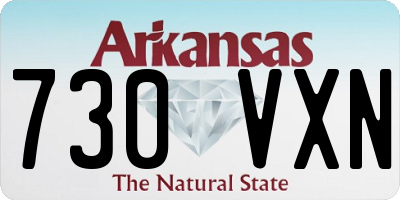 AR license plate 730VXN