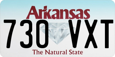AR license plate 730VXT