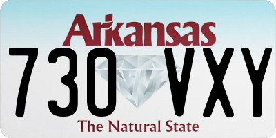 AR license plate 730VXY