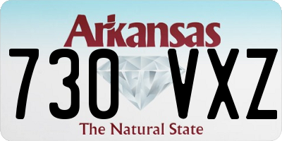 AR license plate 730VXZ