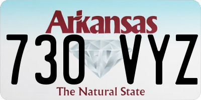 AR license plate 730VYZ