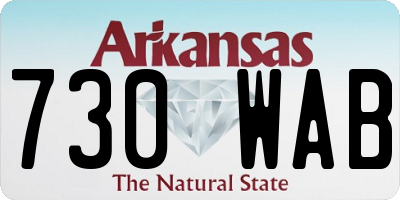 AR license plate 730WAB