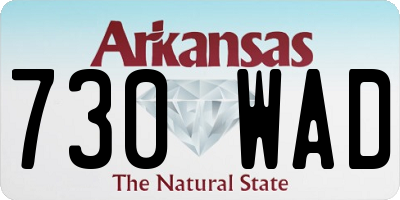 AR license plate 730WAD