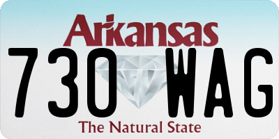AR license plate 730WAG