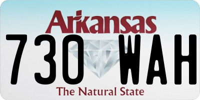 AR license plate 730WAH