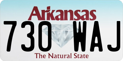 AR license plate 730WAJ