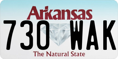 AR license plate 730WAK