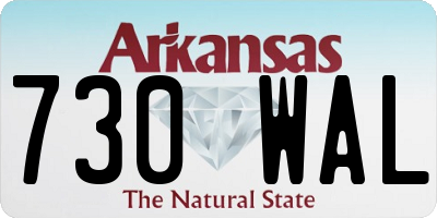 AR license plate 730WAL