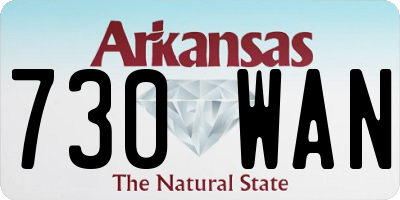 AR license plate 730WAN