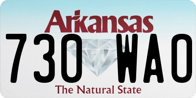 AR license plate 730WAO