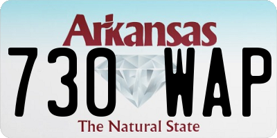 AR license plate 730WAP