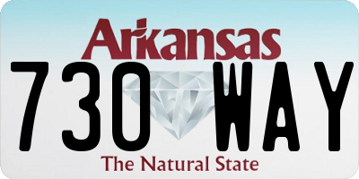 AR license plate 730WAY