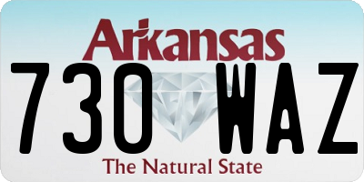 AR license plate 730WAZ