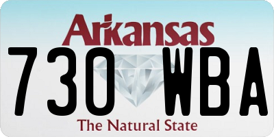 AR license plate 730WBA