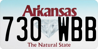 AR license plate 730WBB