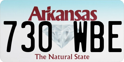 AR license plate 730WBE