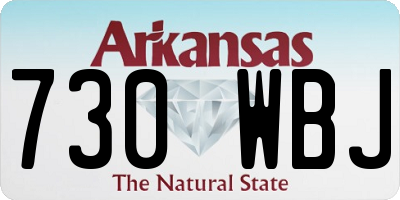 AR license plate 730WBJ