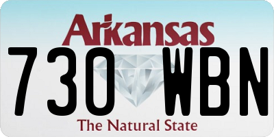 AR license plate 730WBN