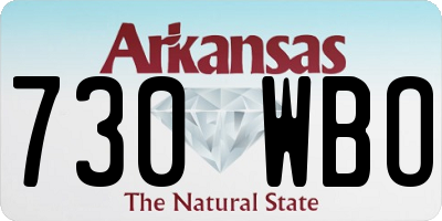 AR license plate 730WBO
