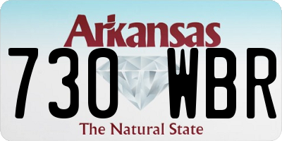AR license plate 730WBR