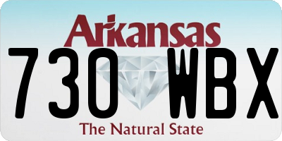 AR license plate 730WBX