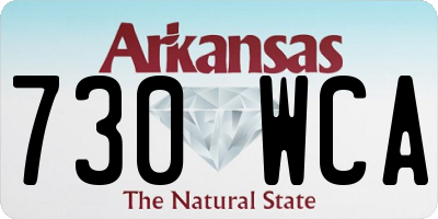 AR license plate 730WCA