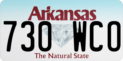 AR license plate 730WCO